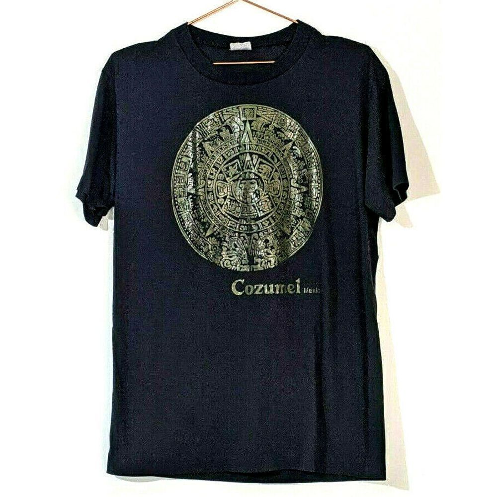 Cozumel Mexico Aztec Calendar Tee Sun Sport Medium